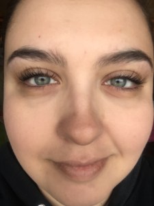 3 coats on both eyes